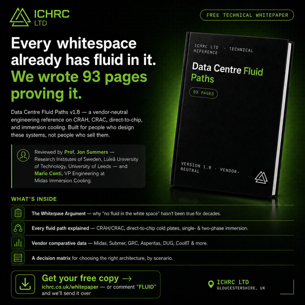 Data Centre Fluid Paths v1.8 — free technical whitepaper by ICHRC Ltd